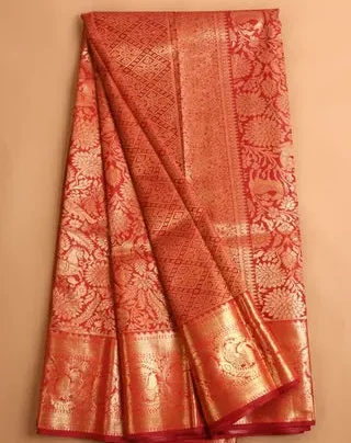 Kanjivaram Silk Saree (Royal Maroon & Gold)